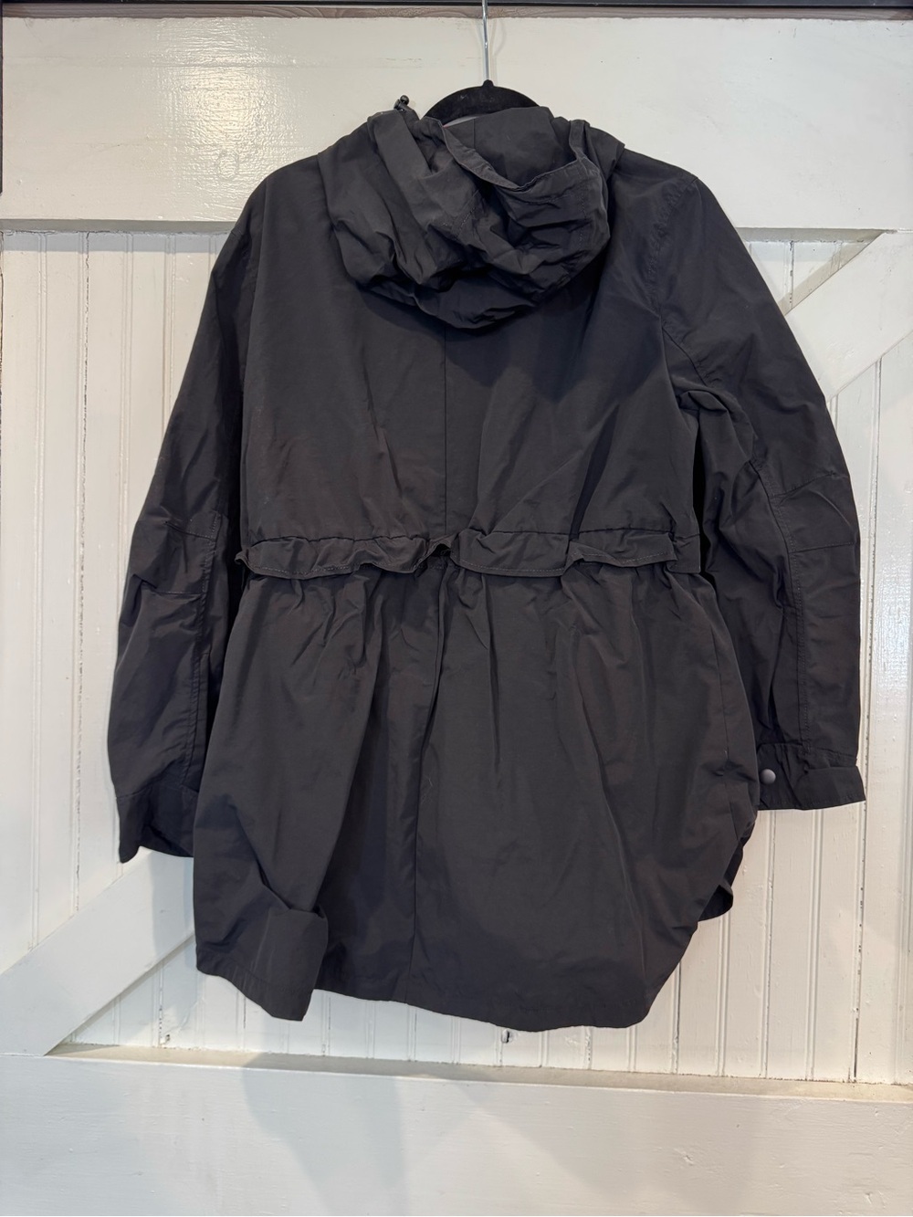 J.Crew Black Utility Jacket Hooded Anorak Lightweight Medium - Picture 3 of 11